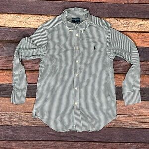 Polo Ralph Lauren Striped Button Down Youth Boys Kids Preppy Button Down Shirt